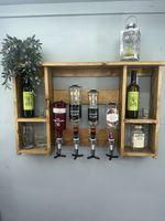 Pine Wall mounted Home Bar Optic Board - Various Stain Options & Sizes