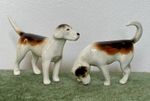Beswick Foxhounds 942 and 943 - First Version