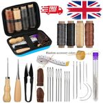 Leather Sewing Kit Hand Stitching Craft Tools Kit Awl Waxed Thread Needles DIY