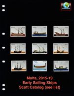 $37.75 Scott Value - 2015-19 MALTA Ancient Sailing Ships Galleys CV MNH NH UMM