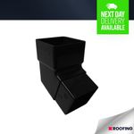 FreeFlow - 65mm Square Down Pipe 112 Degree Offset Bend - Black