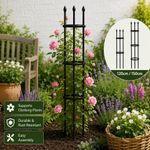 Garden Obelisk Plant Support Metal Trellis for Roses Clematis Climbing Plants