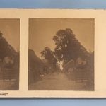 Stereoview Card 3D Real Photo C1909 Tudeley Kent Church Haystacks Local Artist