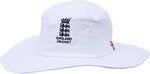 HIGH QUALITY WHITE ADULT CRICKET SUNHAT WITH ENGLAND CRICKET LOGO 59-61CM