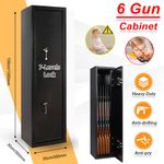 6 Gun Cabinet Lockable Safe Rifle Firearm Steel BS7558/92 Police Approved NEW UK