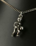 Charm Pendant Silver 925 Basketball Player Boy - Hobby Vintage
