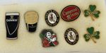 8 Vintage Breweriana Beer Pin Badges Guiness Cameron Inns McEwan’s Theakston