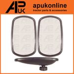 Pair of Universal Wing Mirror Head & Glass 10" x 6" Tractor Digger Lorry Truck