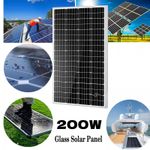 200W Solar Panel 12 Volt Monocrystalline RV Van Boat for Off-Grid 12 Volt Energy