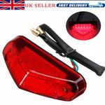 Universal Motorcycle Motorbike Rear Brake Stop Tail Light Red Lens & Light 12LED