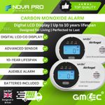 GMEC Digital Carbon Monoxide Alarm CO Detector Battery included 10 year life