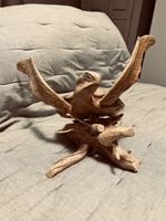 Sea Turtle , Wood Sculpture , Hand Carved .