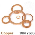 Metric Copper Sealing Washers Rings Flat Gasket Form A DIN 7603 A All Sizes mm