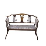 Early 20th Century Edwardian Inlaid Rosewood Salon Sofa All Original Rare.