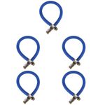 Blue 5Pcs Durable Air Pump Hose Extension Tube for Bike Car Motorcycle Use