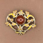 “Pin Brooch” Soviet USSR Decorative Jewelry. 50 x 43 mm / 1.97 x 1.69 in, 14.6 g