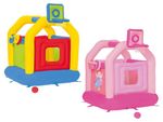 Multi-Coloured Bouncy Castle or Fairy Bouncy Castle With basketball -choose one