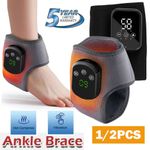 Electric Foot Ankle Massager Heating & Vibration Hot Compress Joint Pain Relief.
