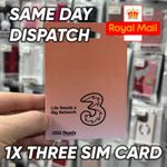 Three PAY AS YOU GO SIM – 1x New Unactivated SIM Card – Brand New