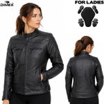 Ladies Motorcycle Leather Jacket Womens Motorbike Wear Dimex
