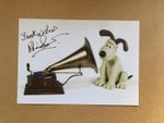 Gromit & Gramophone signed print (Aardman Wallace & Gromit Nick Park HMV Nipper)
