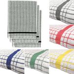 Poli Check Super Dry Premium Large Thick Absorbent Kitchen Tea Towel, 3 Pack
