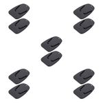 10Pcs Motorcycle Side Cushion Pads Durable ABS Side Stand Anti Slip Black