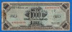 Italy Allied Military 1000 Lire 1943 P-M23a Circulated Note  - A08306003A