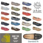 Jo & Joe Ladies Leather Nautical Loafers Slip-on Shoes Cushioned Insole UK 3-9