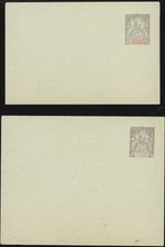 FRANCE, GUADELOUPE, 1901. Colonies EnvelopeS H&G 8, 8aa, Mint