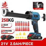 Cordless Caulk Gun for Makita 18V with 4 Adjustable Speed & LED Light 2 Battery