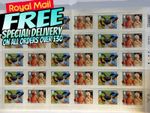 £1.85 Royal Mail 1st CLASS Postage Stamps 30, 150 or 300 PCS Aardman