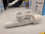 22mm x 15mm 2 port manifold with stem (PEM582215AW) (QTY 8 per box)
