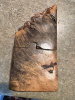 Vintage Buckeye Burl Hand Cut Puzzle/Secret Compartment. 