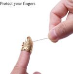 Gold Coloured Metal Thimble Finger Protector for Sewing Needle