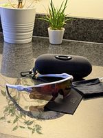 Oakley Radar Ev path Cycling Sunglasses White Mirrored Multicolour