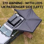Apex4WD LED BLACK 270-Degree Awning - LEFT Side Expedition Fold-out Vehicle Camp