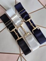 Horseriding Equestrian Gold Belt Snaffle Bit Stretchy Adjustable. 