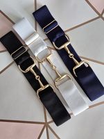 Horseriding Equestrian Gold Belt Snaffle Bit Stretchy Adjustable. 