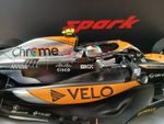 Spark McLaren MCL60 1/18 NORRIS 2nd F1 British GP 2023 VELO DECALS APPLIED. Mint