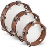 Wooden Tambourine Drum 4/6/7/8/9/10in Round Percussion Drum Party Instrument UK