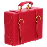 Red Miniature Suitcase Ornament Durable Mini House Decoration Accessory