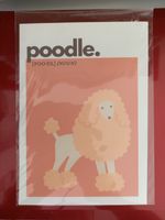 Poodle Dog Print With Noun Dog Name