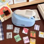 Hole Puncher Stamp Border Punch Stamp Shape Toothed Puncher Embosser Card BLUE