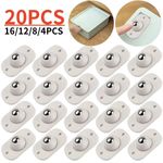 20pcs Pack Mini Swivel Caster Wheels – Self-Adhesive Stainless Steel Rollers Set