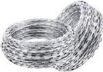 Galvanized Razor Wire 10m Coiled Concertina Type Security Barb Fence Fencing