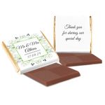 Personalised Chocolate Wedding Favours Milk Chocolate Neapolitan Squares