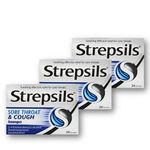 3 x 24 Strepsils Sore Throat & Cough 72 Lozenges