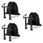 Multi Use Steel Air Pump for Bike Tires Basketball and Yoga Balls Black