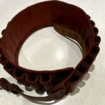Brown Leather 12 Gauge Cartridge Belt Shell Holder, Hunting, OWB, vintage 46inch